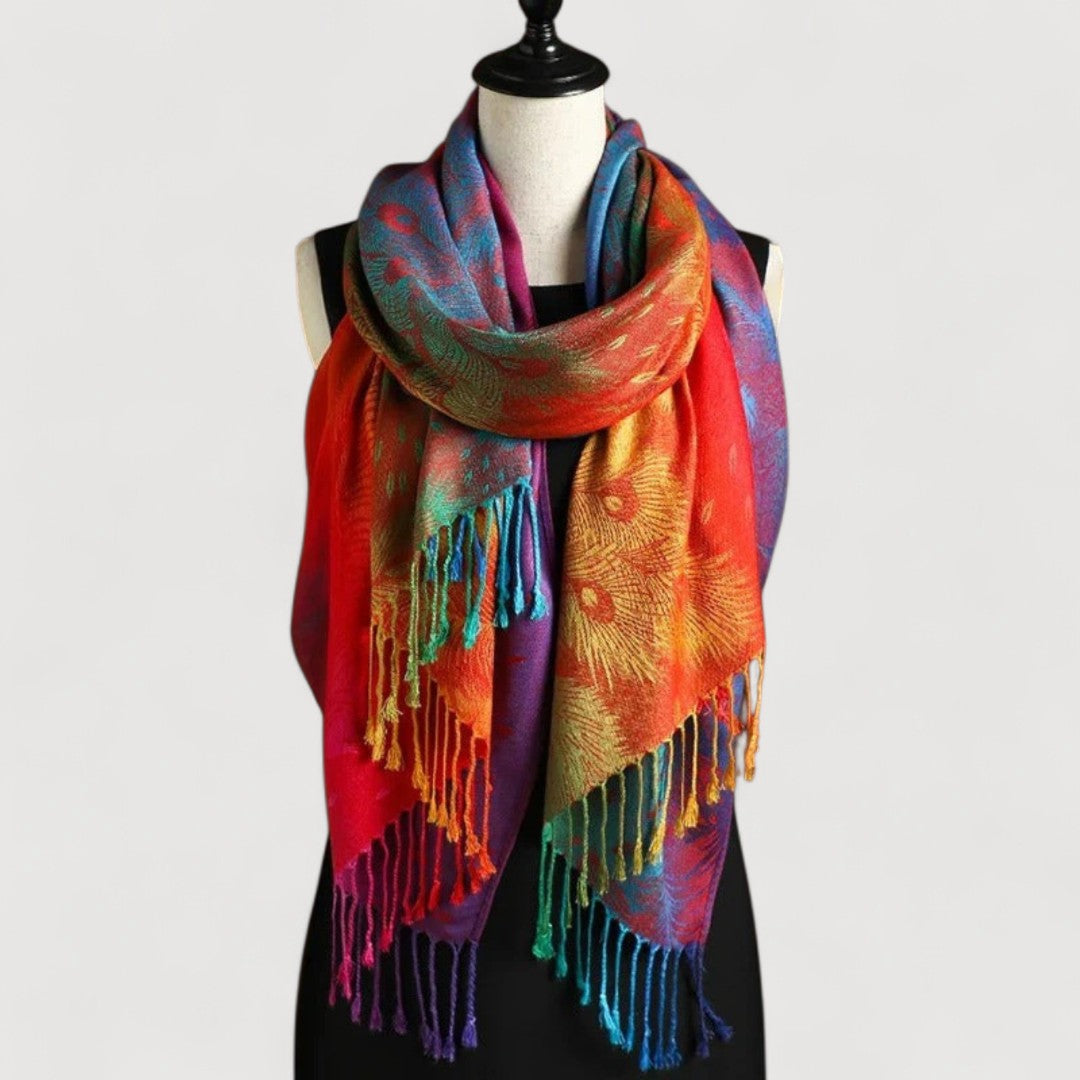 EVELINE – LUXURY SCARF - Olive & Ivy Orange