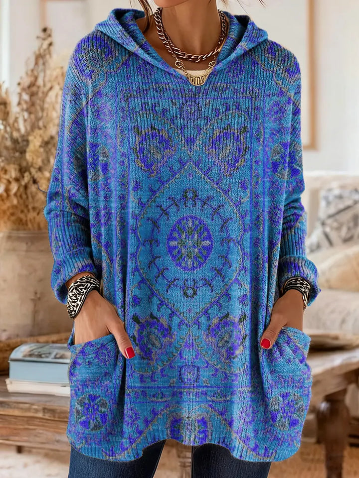 Chelss - Retro Ethnic Print Knitwear