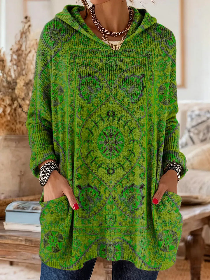 Chelss - Retro Ethnic Print Knitwear