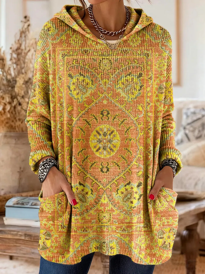 Chelss - Retro Ethnic Print Knitwear