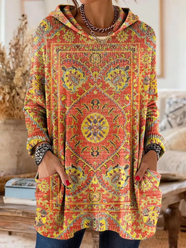 Chelss - Retro Ethnic Print Knitwear